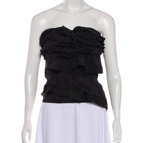 Runway Yves Saint Laurent Silk Sleeve-Accented Top- Designed by Tom Ford - Picture 2 of 14